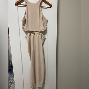 Midi cream evening dress